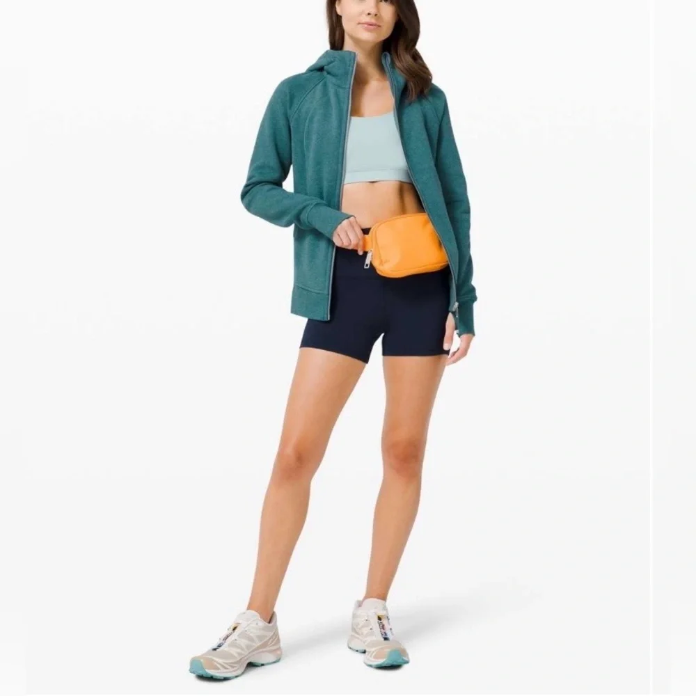 Lululemon Scuba Hoodie Pullover Light Cotton Fleece Desert Teal Heathered Sz 4